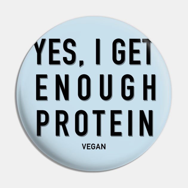 Yes, I get enough protein Pin by CS Designs