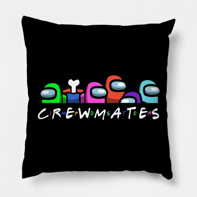 Crewmates Pillow by ClayGrahamArt