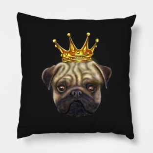 Pug King Pillow