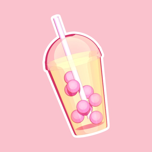 Pink Pearl Milk Tea by AKdesign