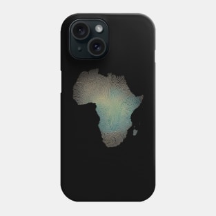 Africa Map Finger print Phone Case