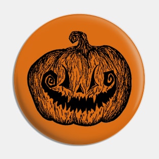 Gothic Jack-o-Lantern (Black) Pin