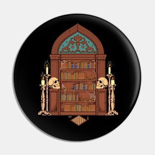 Gothic bookshelf - Dark Academia Pin