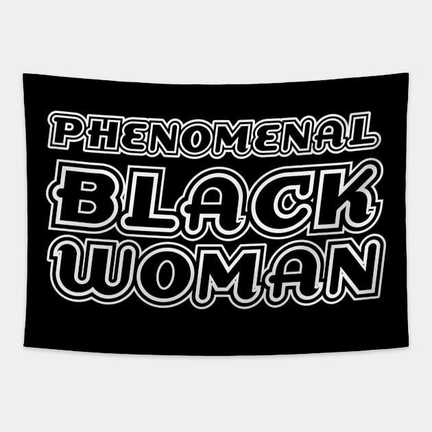 Phenomenal Black Woman, Black Queen, Black Girl Magic, African American Woman Tapestry by UrbanLifeApparel