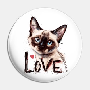 Siamese kitten Pin