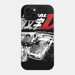 AE86 Corolla vs FC RX-7 Tandem Drifting Racing Phone Case