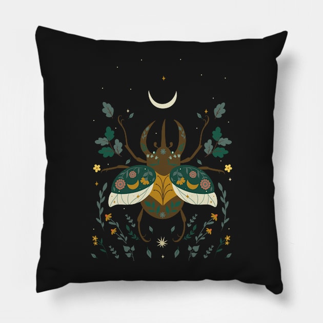 Floral Beetle Pillow by EdStark