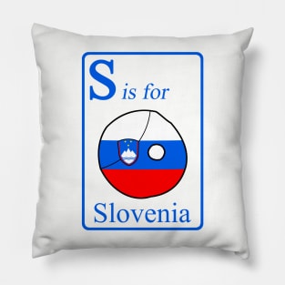 S is for Sloveniaball Pillow