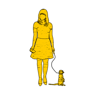 silhouette of a woman with meerkat T-Shirt