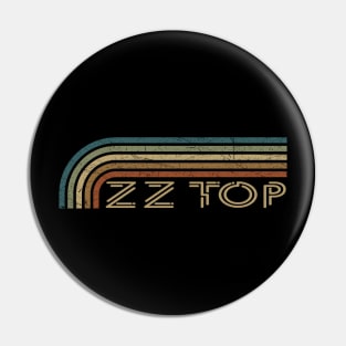 ZZ Top Retro Stripes Pin