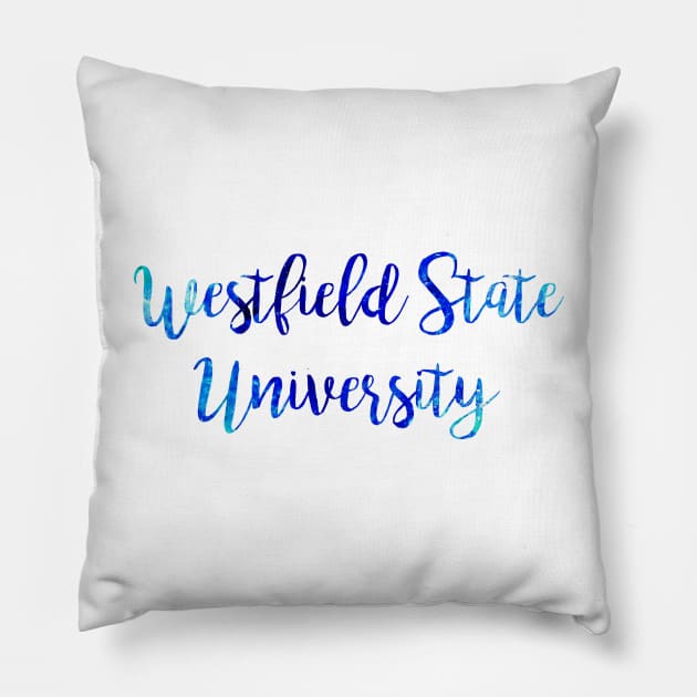 Westfield State University Watercolor Pillow by aterkaderk