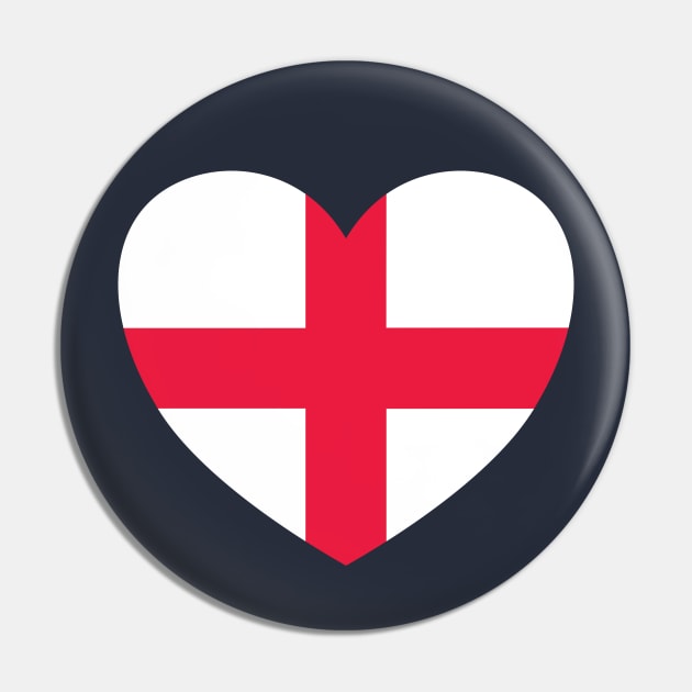 England Flag Heart Pin by DPattonPD