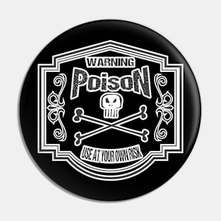 Vintage Black poison Label Pin