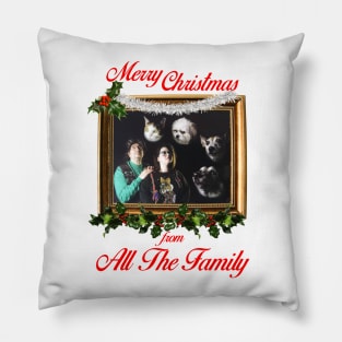 Dogs And Cats Merry Christmas From All The Family Pillow