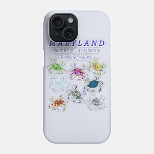 Maryland, blue crabs, crabs, crab designs Phone Case