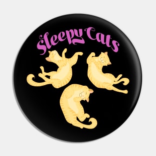 Sleepy Cats in Pink Pin