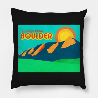 Greetings From Boulder Pillow