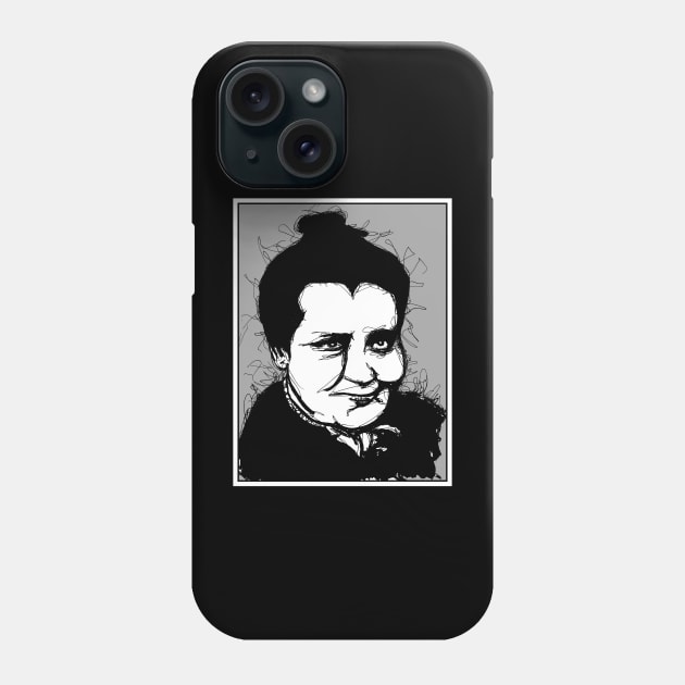 Dark and Gritty Gothic Portrait of Jolly Jane Toppan Killer Nurse Phone Case by MacSquiddles