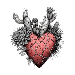 Red prickly heart T-Shirt