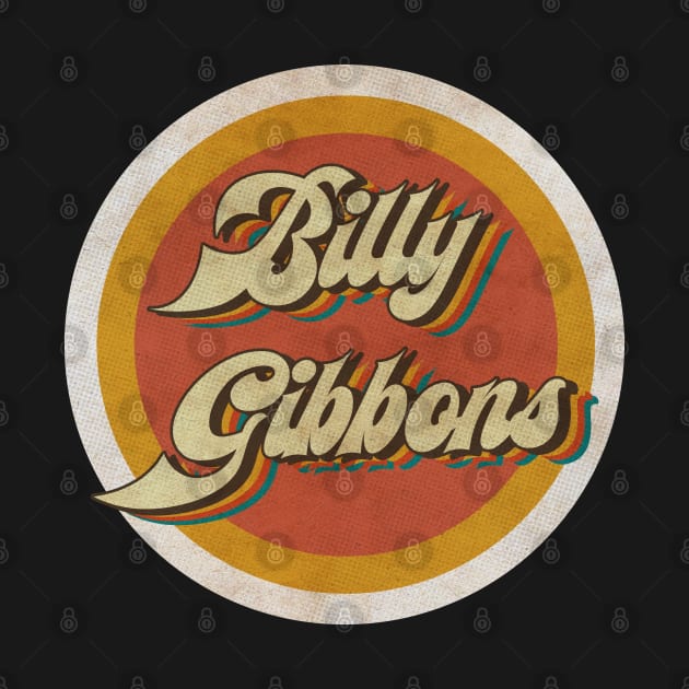 circle vintage Billy Gibbons by KewanAlasStore