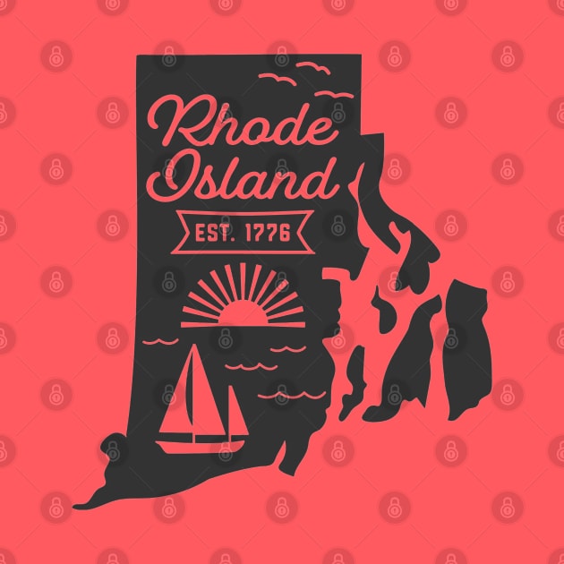 State of Rhode Island Graphic Tee by MN Favorites