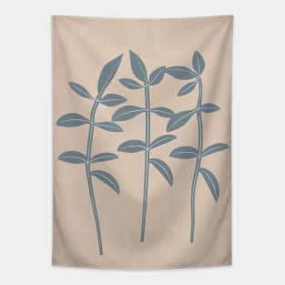 Boho Leaves, Botanical Print Tapestry