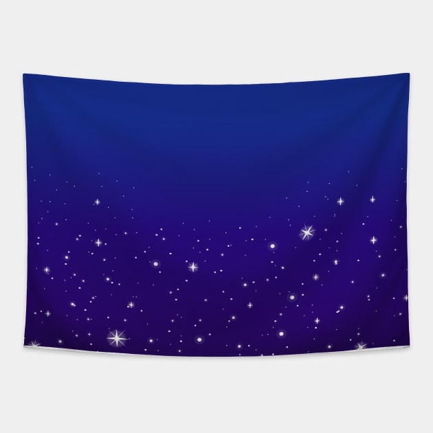 Falling Stars (Blue to Purple Ombre) Tapestry by DaniRoberts