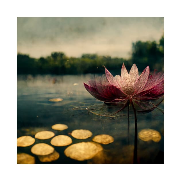 Waterlilies on the pond II by hamptonstyle