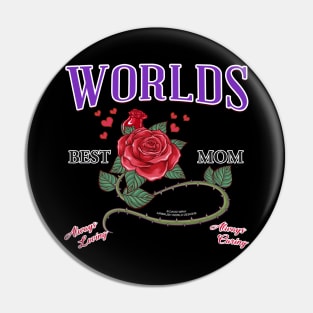 World's Best Mom Mothers Day Novelty Gift Pin