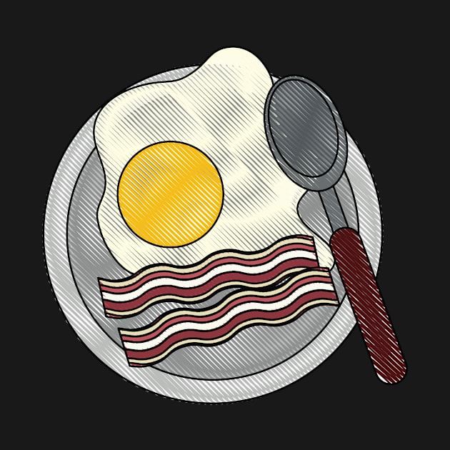 Bacon and Eggs Breakfast by InkyArt