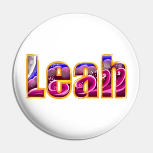 Leah first name personalized custom Leah Pin