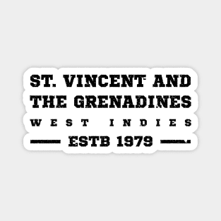 St Vincent and The Grenadines Estb 1979 West Indies Magnet