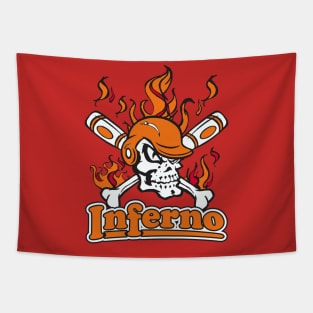 Inferno Baseball Logo Tapestry