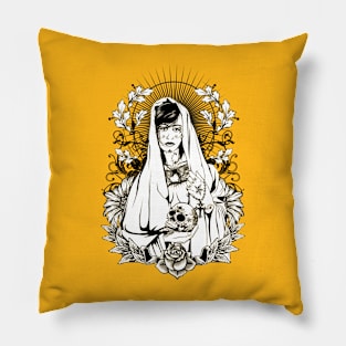 Skull on hand tattoo Girl Pillow