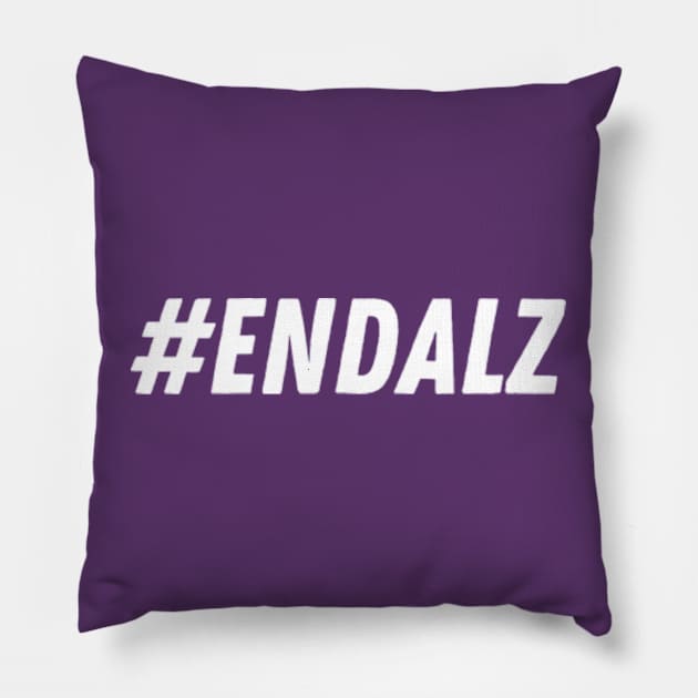 End Alz Alzheimers Awareness Purple Dementia Mom Dad Grandpa Pillow by Davidsmith