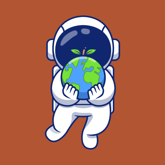 Cute Astronaut Holding Earth by Catalyst Labs