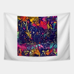 Abstract Gang Signs and Prayer Tapestry