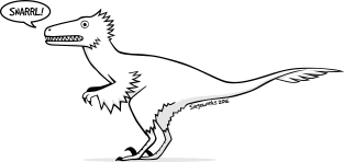 Cartoon Velociraptor Magnet