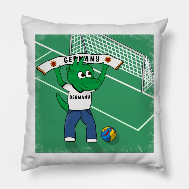 Dino Germany Football Fan Pillow by SNCdesigns