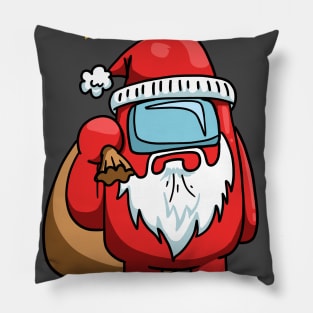 Santa Claus gamer t shirt Pillow