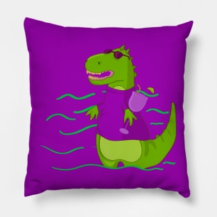 Dinosaur on holiday Pillow