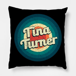 Graphic Tina Name Retro Vintage Circle Pillow