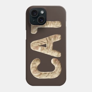 Cat Fur Typography Phone Case