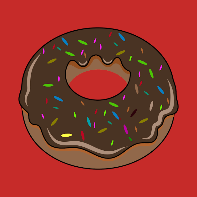 T-shirt featuring a cute, colorful, glossy donut with chocolate by ARTotokromo
