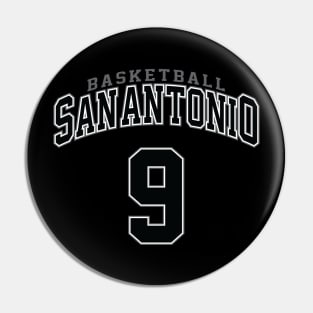 San Antonio Basketball - Player Number 9 Pin