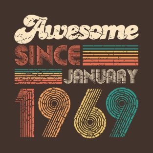 50th Birthday Gift - Vintage January 1969 T-Shirt Women Men T-Shirt