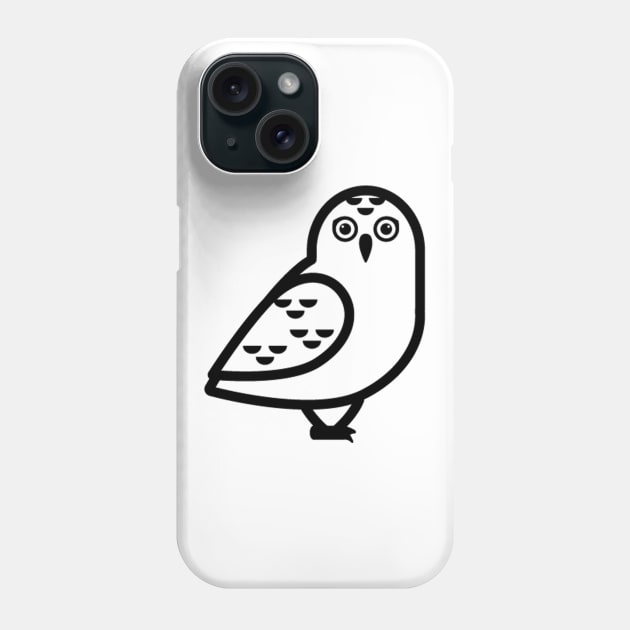 White Hoot Owl Icon Emoticon Phone Case by AnotherOne