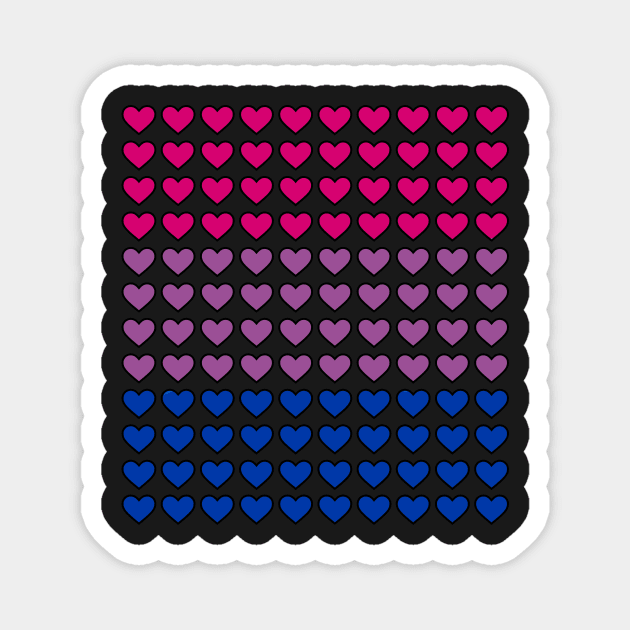 heart pattern - bisexual Magnet by Tallulah-Malibu