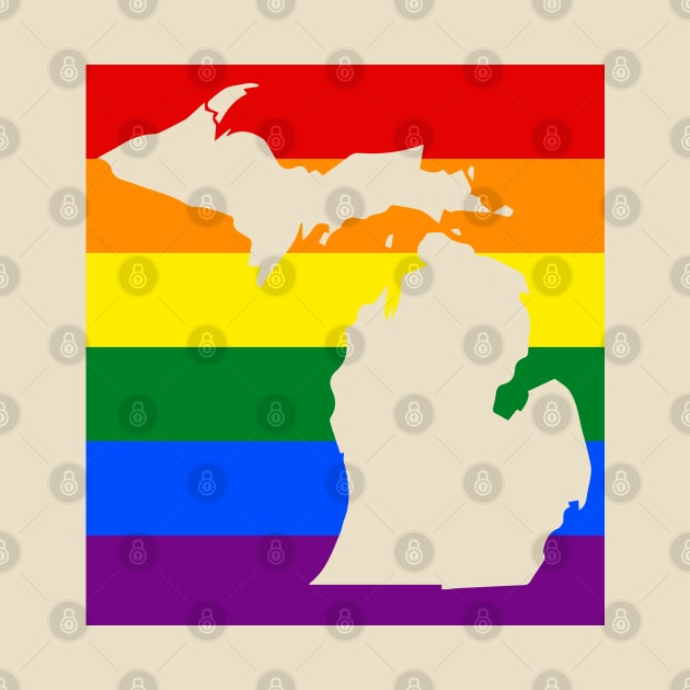 LGBTQ+ Michigan Pride Flag by XLR8EDmedia