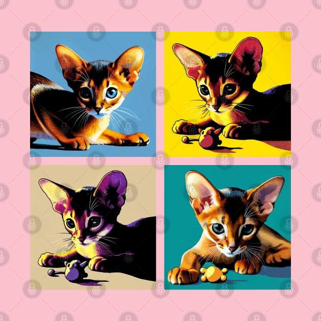 Abyssinian Pop Art - Cute Kitties by PawPopArt